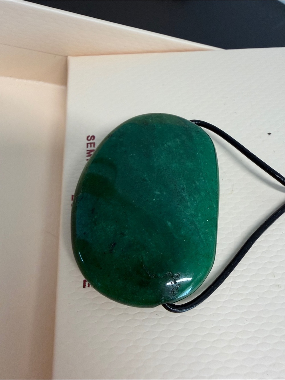 Camila Coelho | Leather Jade Style Semi-Precious 
Adjustable Pendant Necklace ✨ - Picture 7 of 9